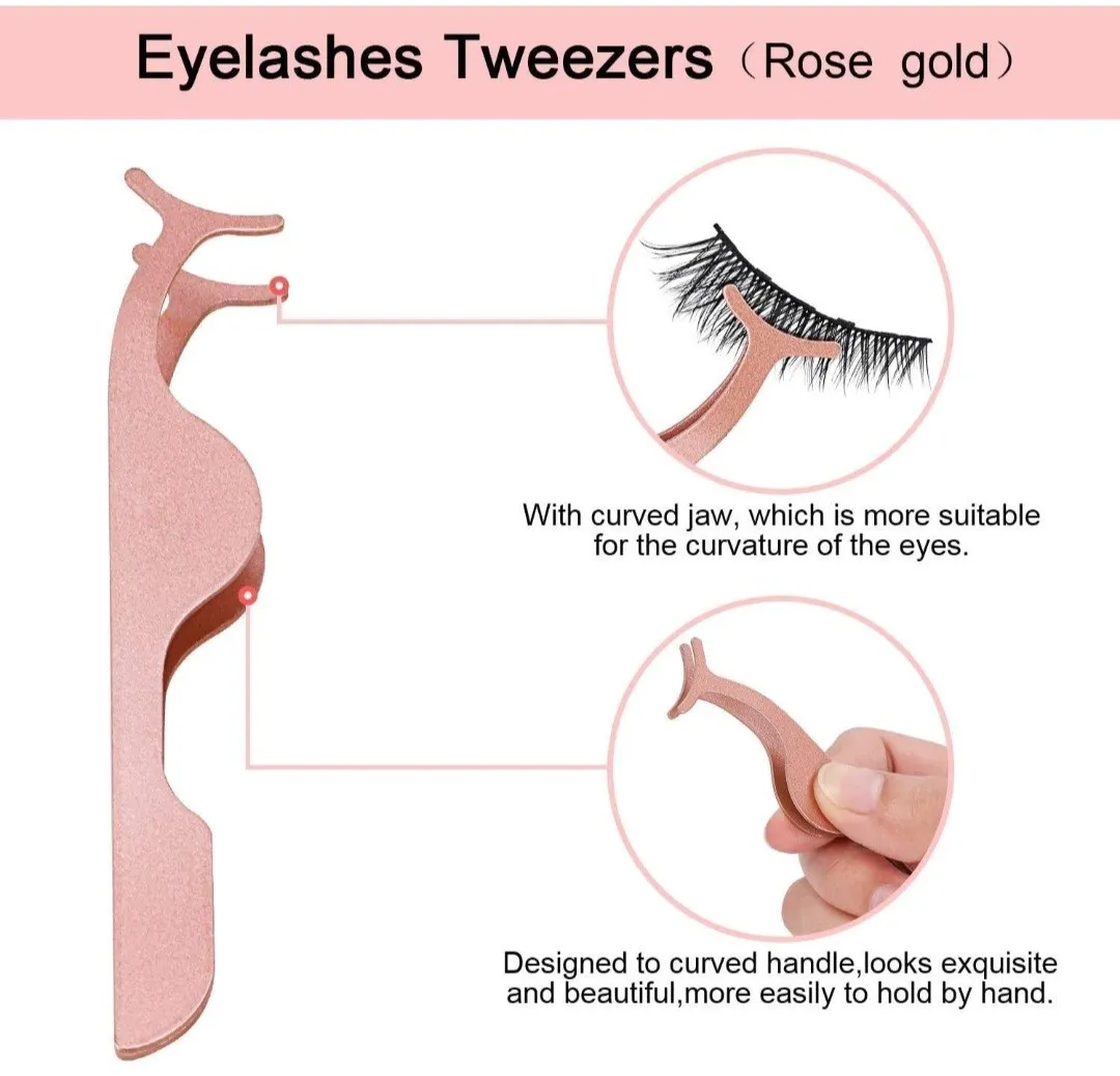 ADAMANTA 3D ciglia magnetiche 7 paia con eyeliner