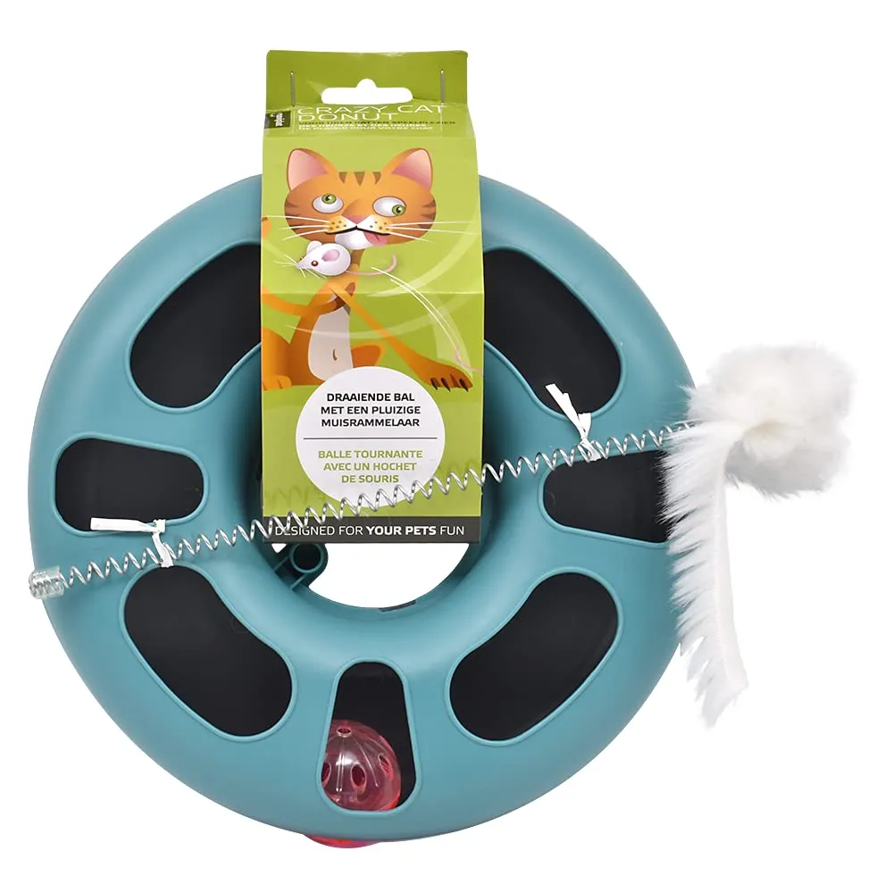 Euromarketing Crazy Cat Donut gioco per gatti 3 in 1
