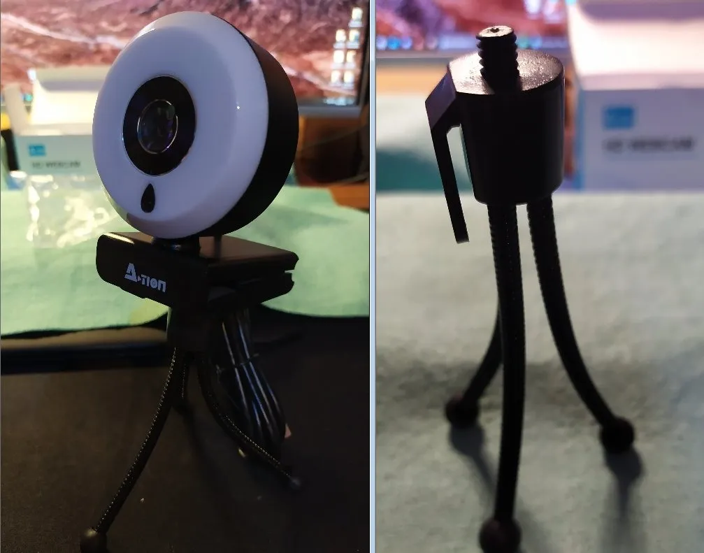 Action webcam PC 1080P Full HD con microfono e luce
