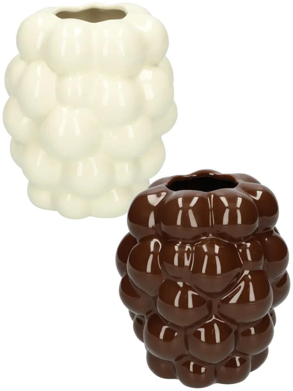 Wibra Vaso a Bolle Dolomite Bianco 14,5 cm