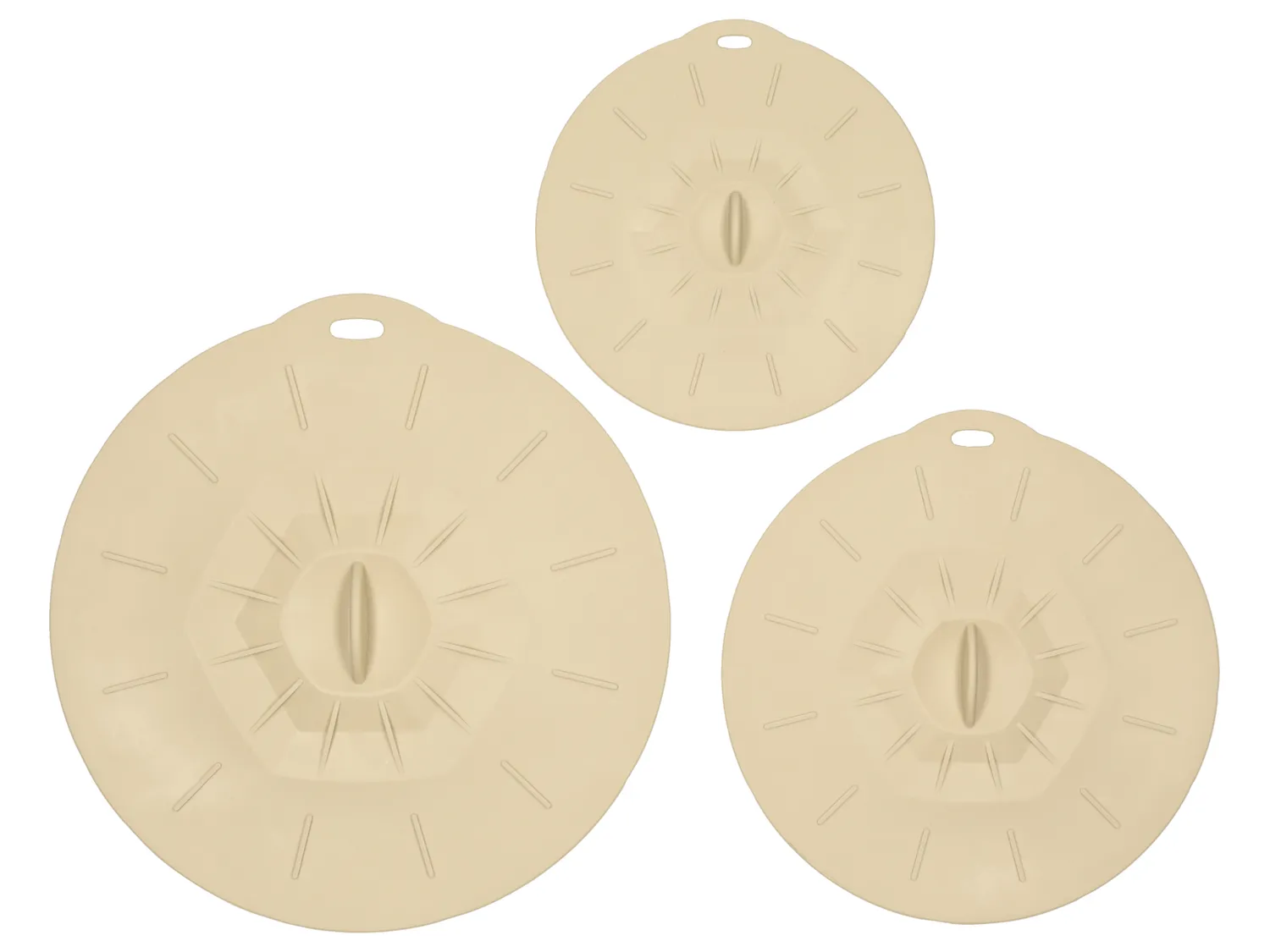 Wibra Set 3 Coperchi in Silicone per Pentole