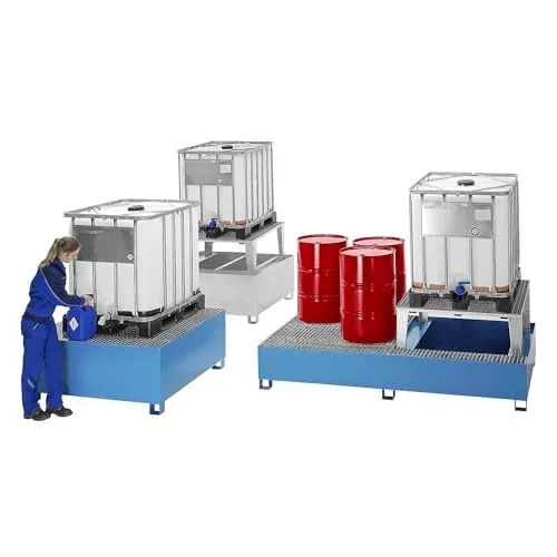 Kaiserkraft Eurokraft Basic Vasca raccolta acciaio 1000 litri