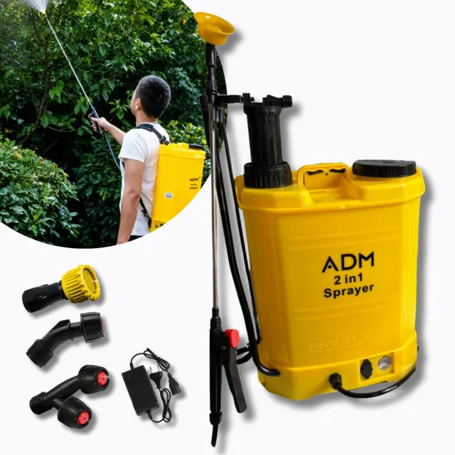 ADAMANTA ADM 523 irroratrice batteria e manuale 2in1