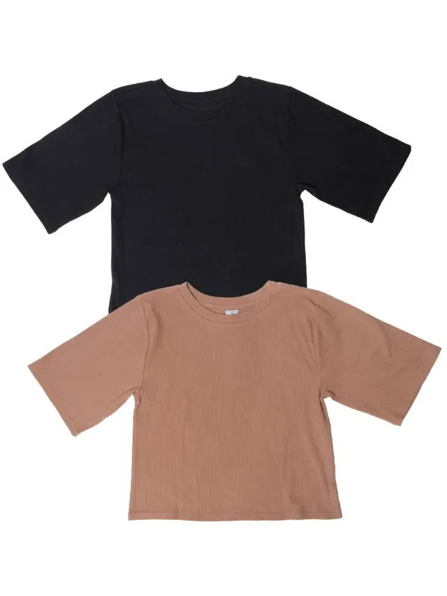 Wibra maglia pigiama donna a coste cotone