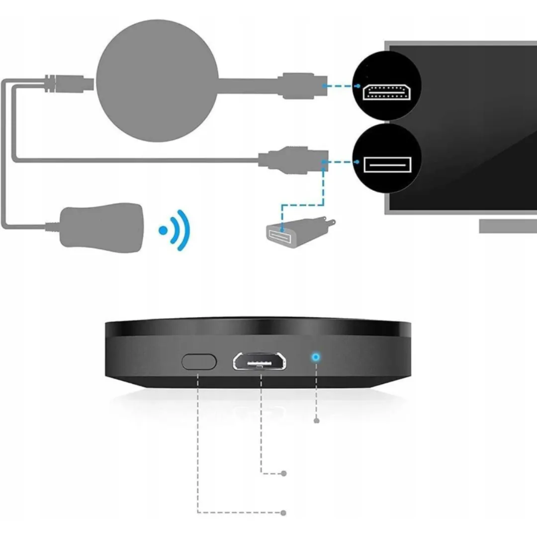 ADAMANTA Chromecast 484 chiavetta streaming 4K nero
