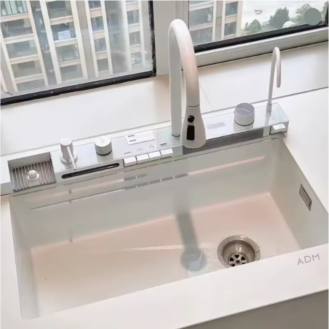 ADAMANTA ADM 587 Lavello Cucina Acciaio con Rubinetto Salvaspazio