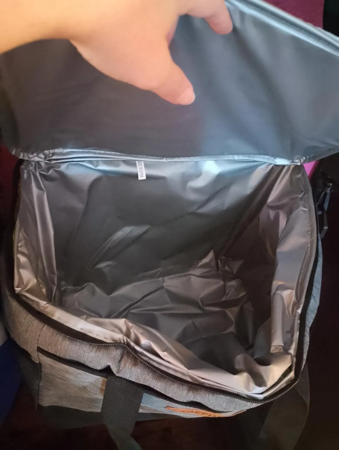Kaefuys Borsa termica 33L con tracolla caldo-freddo grigia