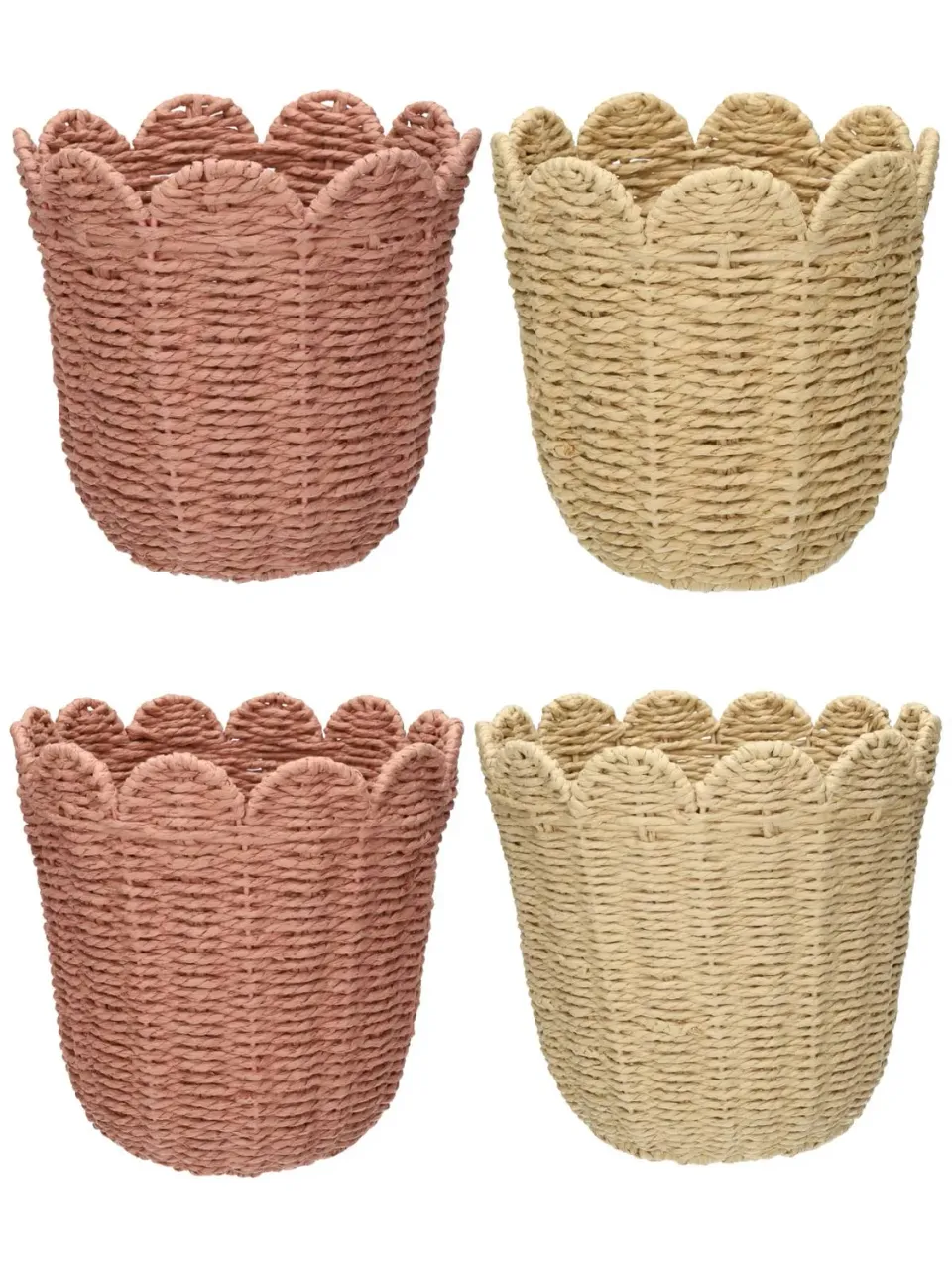 Wibra Wavy cestino rotondo intrecciato