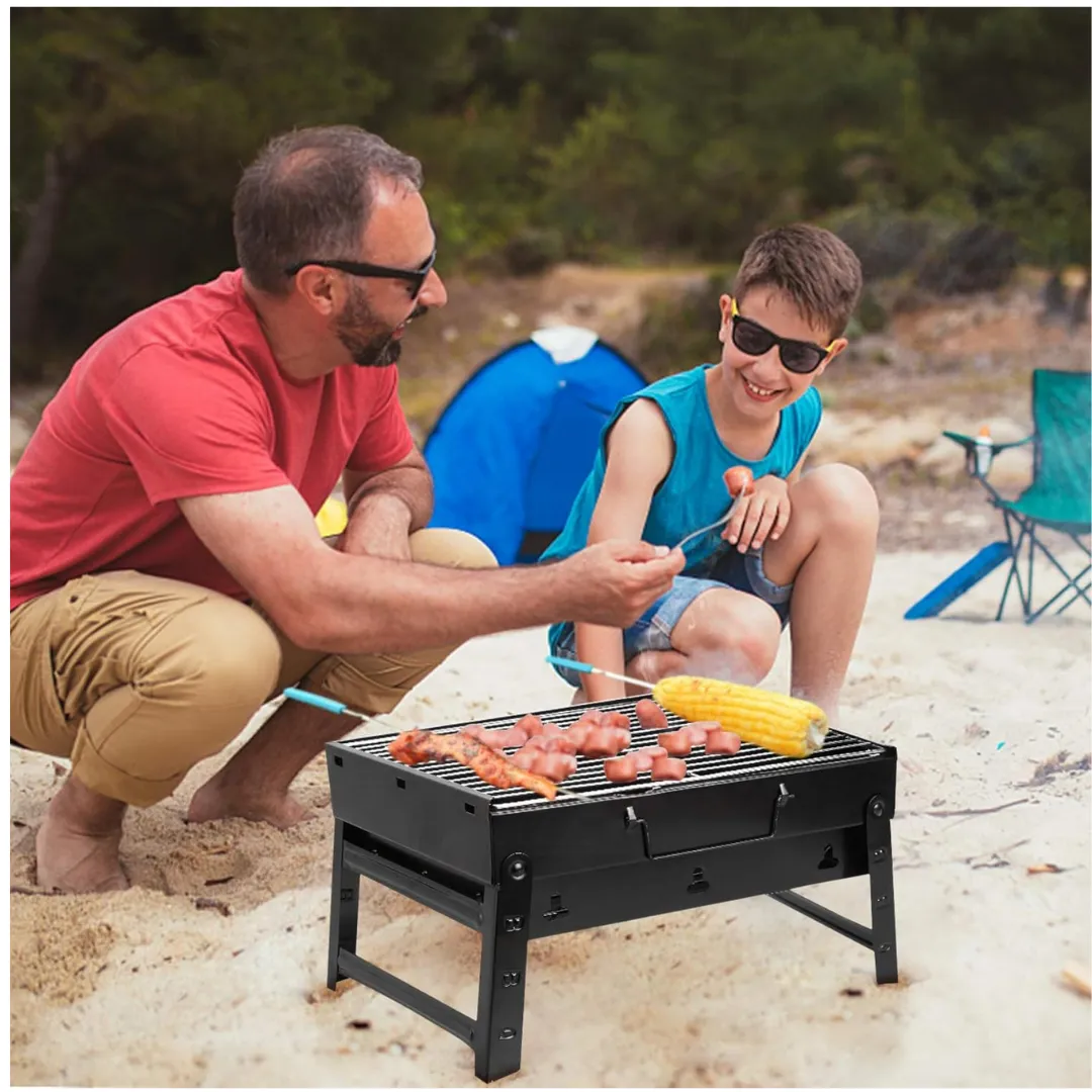 ADAMANTA 2226 barbecue portatile a carbonella pieghevole