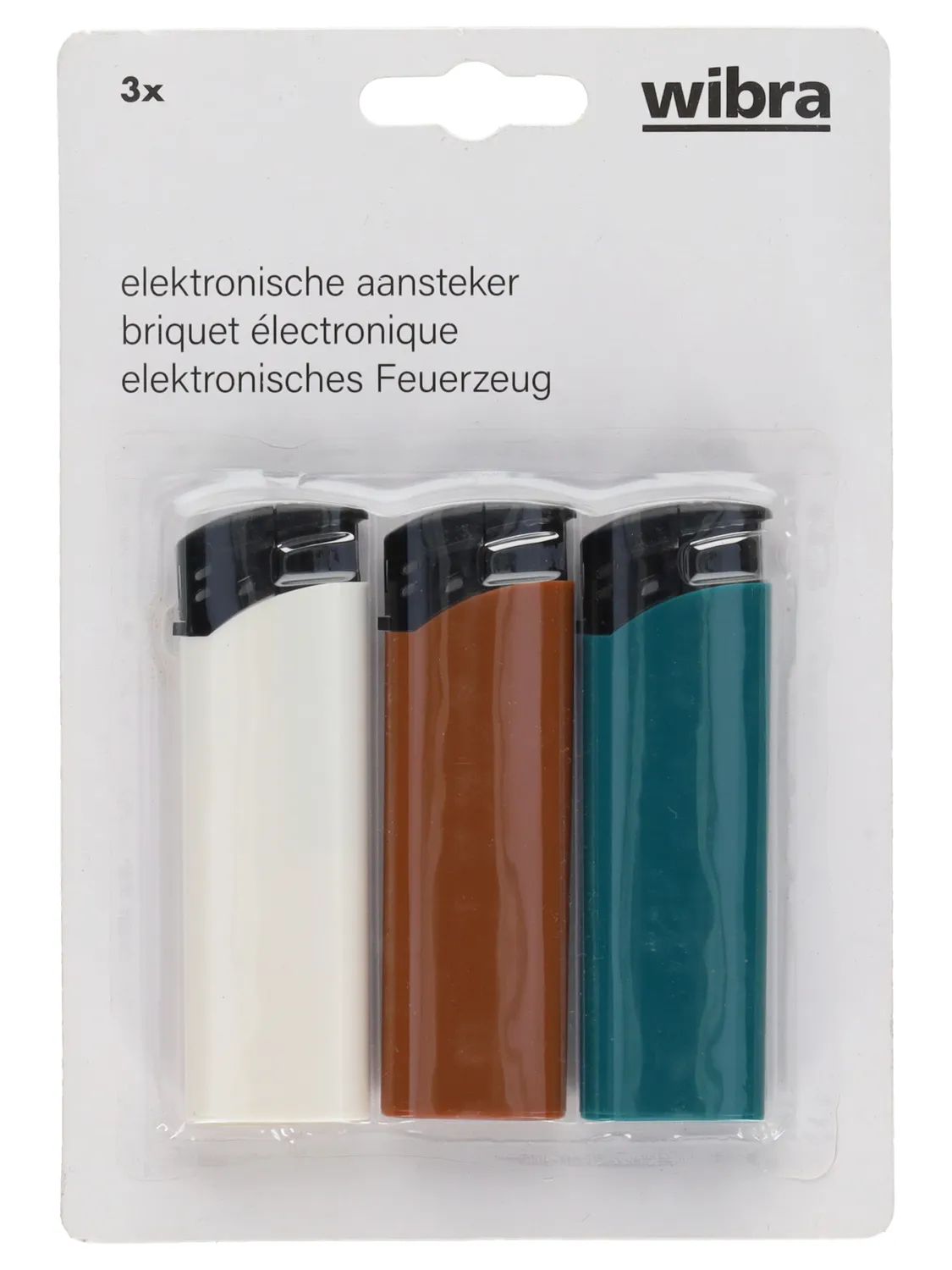 Wibra Accendini Elettronici 3 Pezzi Assortiti