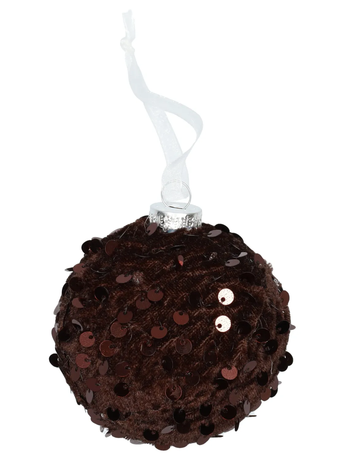 Wibra pallina natalizia con paillettes 7 cm leggera