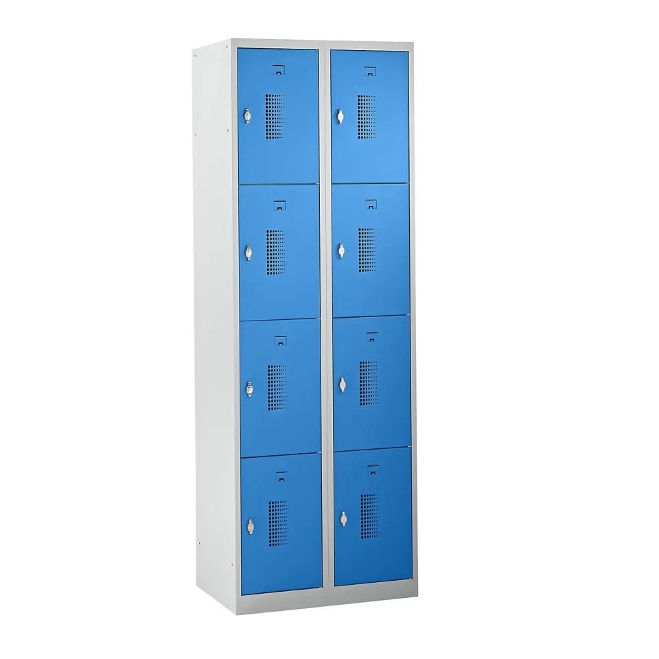 Eurokraft Basic Amsterdam armadietto metallo 4 piani blu
