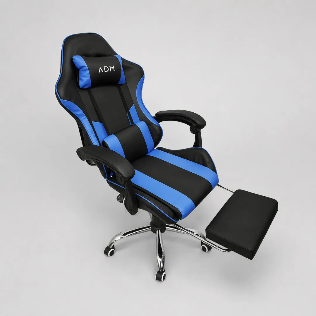 ADAMANTA ADM 7082 sedia gaming ergonomica con poggiapiedi