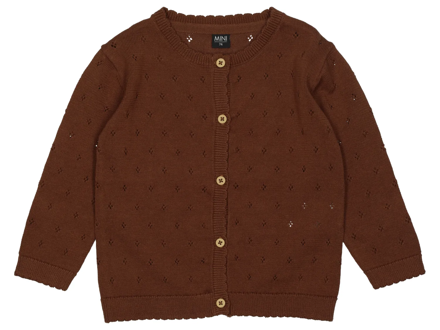 Wibra cardigan neonato traforato con bottoni in cotone