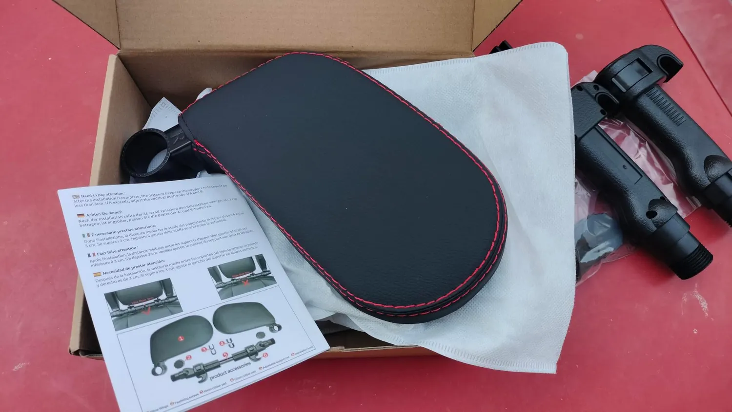 Kaefuys poggiatesta auto 360° memory foam removibile