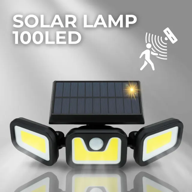 ADAMANTA SOLAR HALOGEN LAMP 100LED lampada solare con sensore
