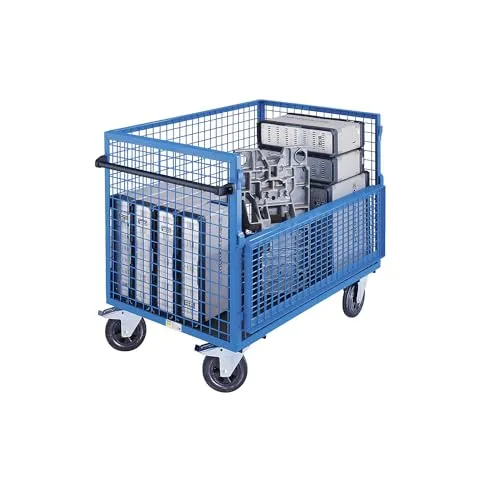 Eurokraft Pro carrello a cassone acciaio 500 kg ruote gomma