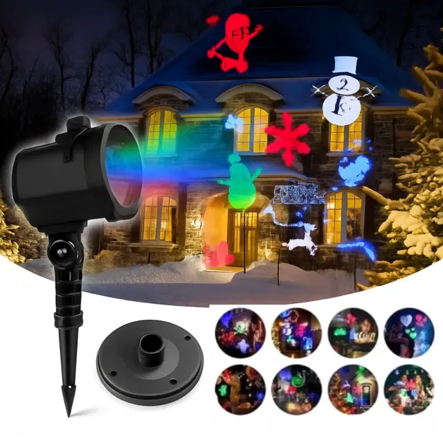 ADAMANTA LED Snowflake Projection Lamp 7059 proiettore fiocchi neve LED bianco