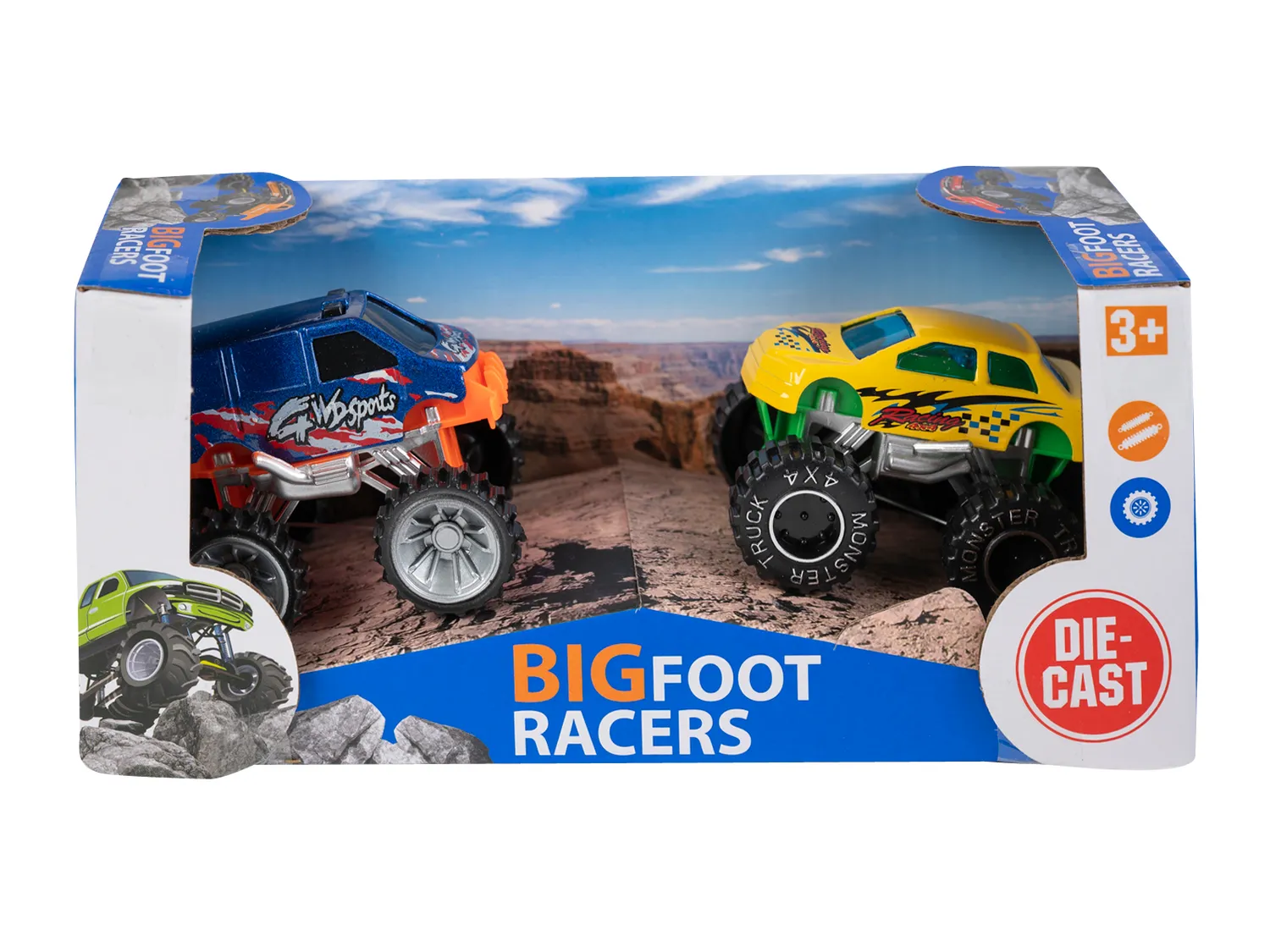 Wibra Bigfoot Racers monster truck 8 cm 2 pezzi gioco