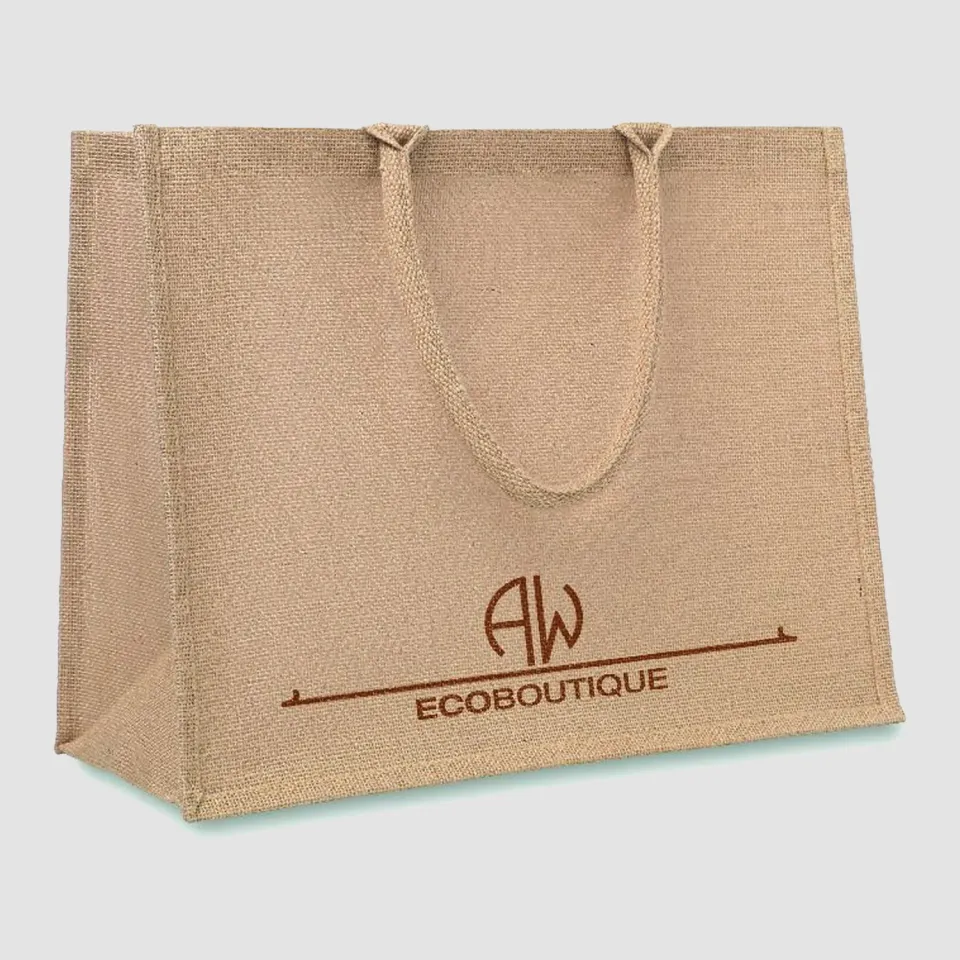 3BPRO MO8965-13 borsa shopping in juta laminata personalizzata