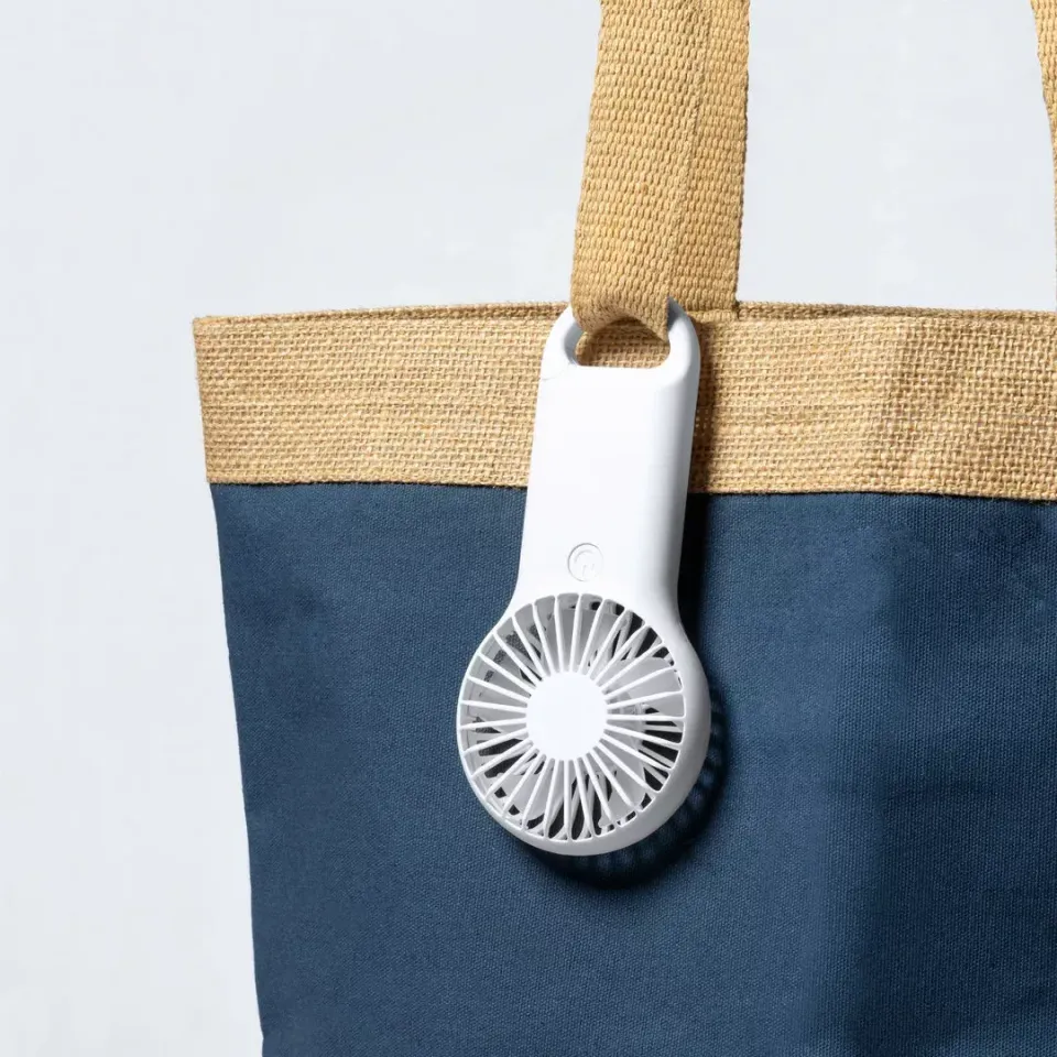 3BPRO ventilatore portatile con moschettone ABS bianco