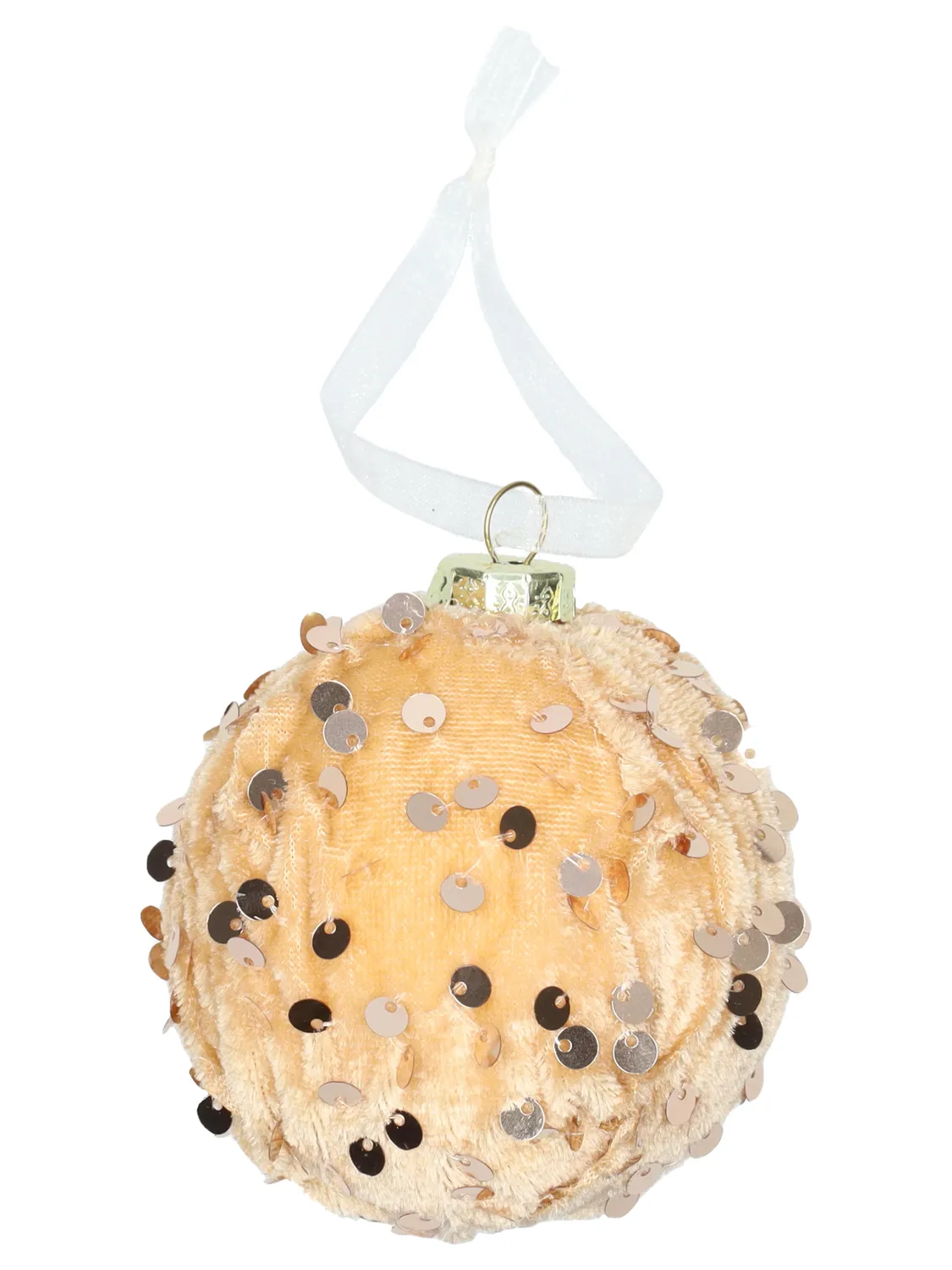 Wibra pallina natalizia con paillettes 7 cm leggera