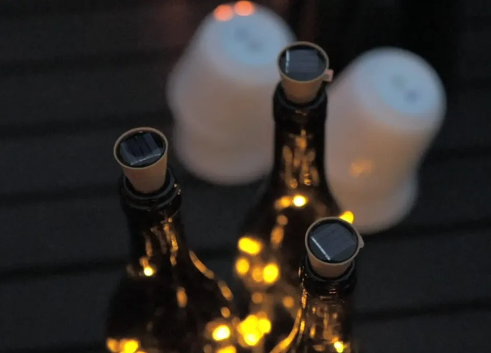 Euromarketing Luci Fatate Solar Catena 10 Led Bottiglia