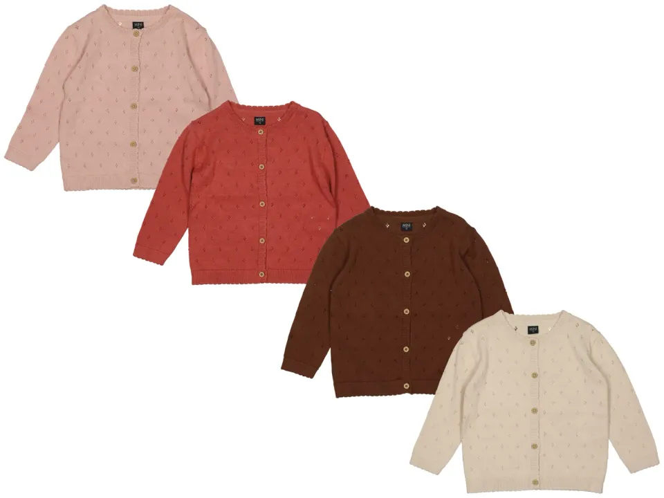Wibra cardigan neonato traforato con bottoni in cotone