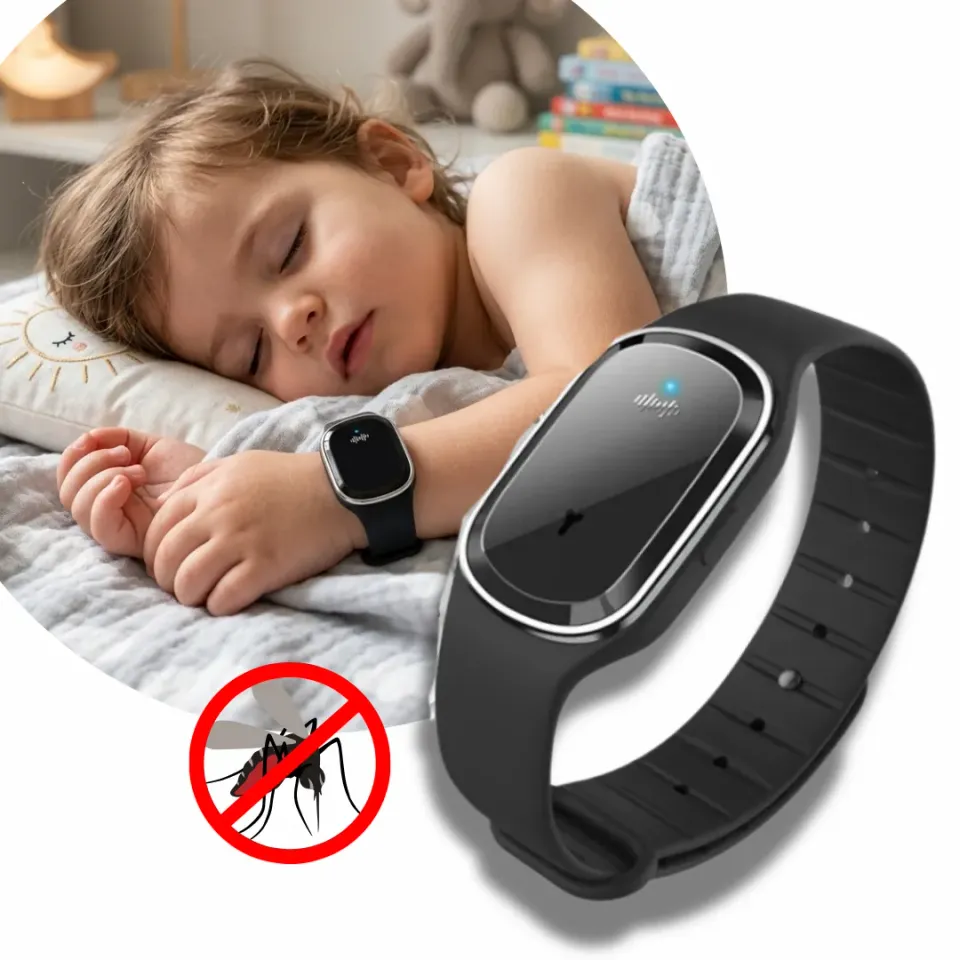 ADAMANTA 085 Orologio Antizanzare Ultrasuoni Nero