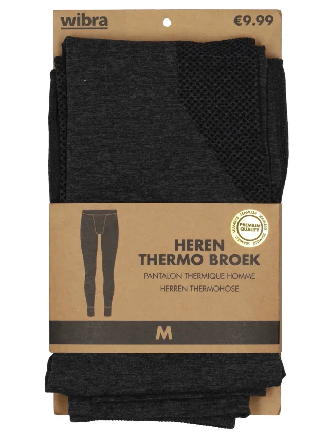 Wibra Premium leggings termico uomo senza cuciture