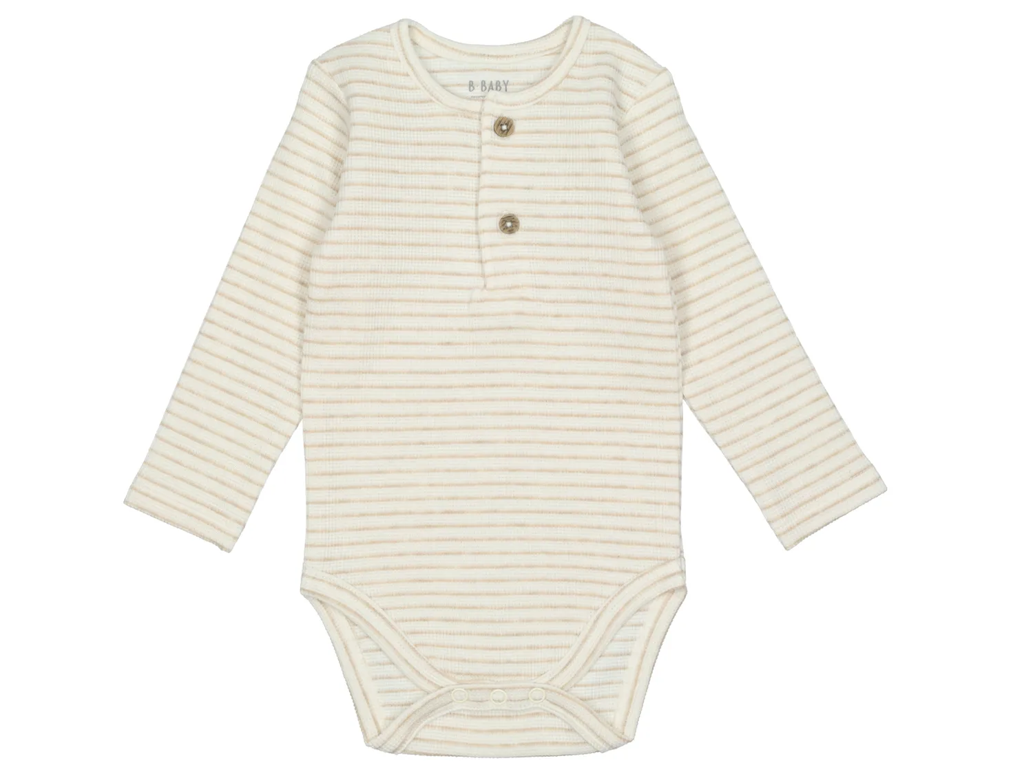 Wibra Henley body neonato a righe in cotone