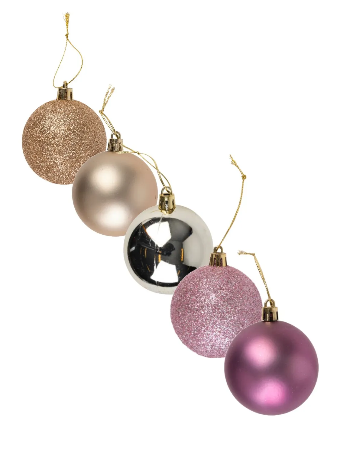 Wibra palline di Natale 6 cm 25 pezzi infrangibili