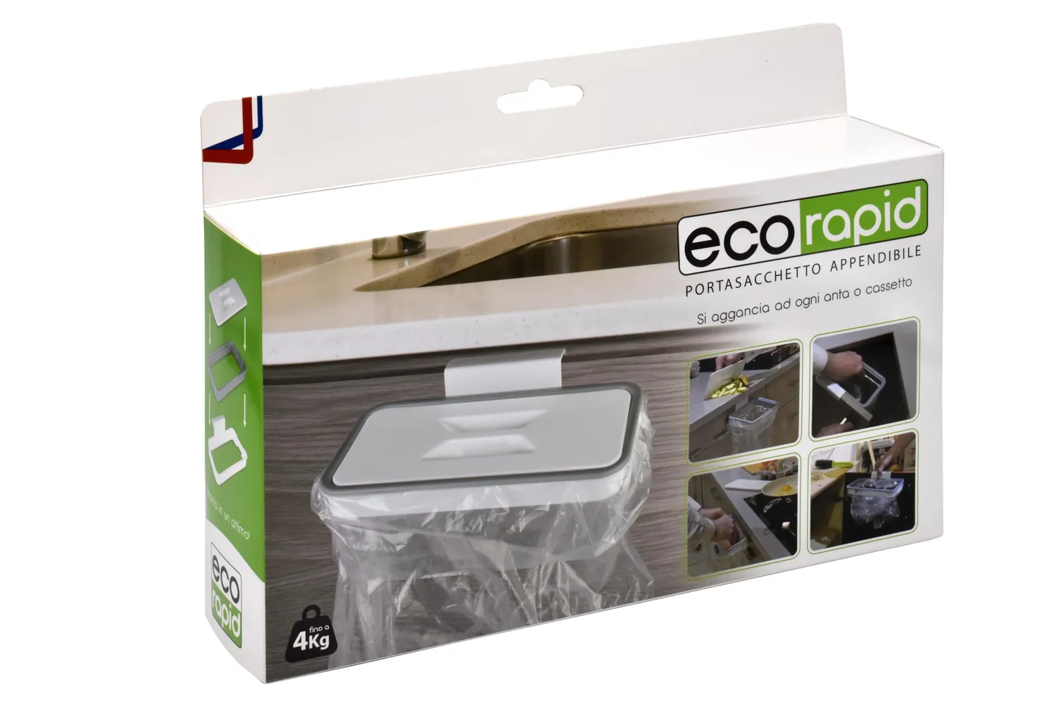 EUROMARKETING Eco Rapid portasacchetto cestino appendibile
