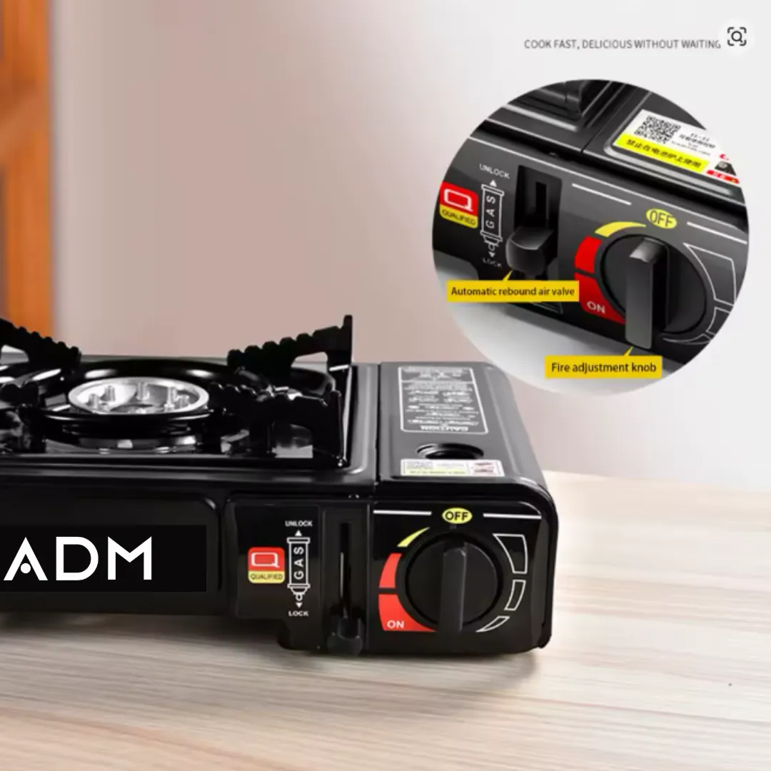 ADAMANTA ADM Portable Gas Stove fornello a gas portatile nero