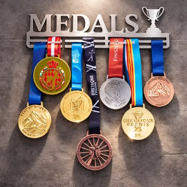 3BPRO MDR portamedaglie da parete argento Medals