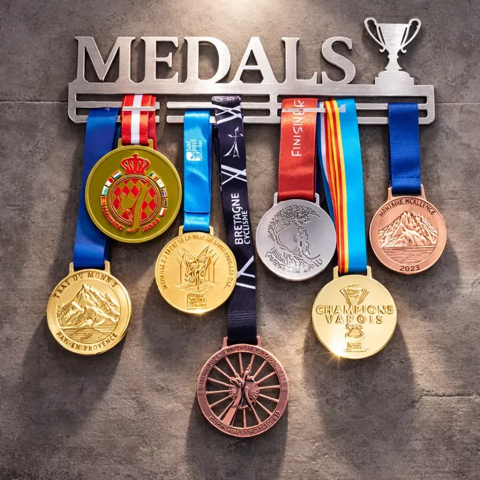 3BPRO MDR portamedaglie da parete argento Medals