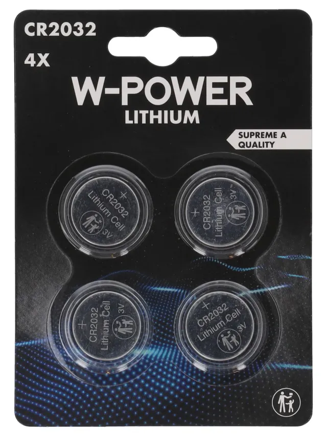Wibra batterie a bottone CR2032 4 pezzi per piccoli dispositivi