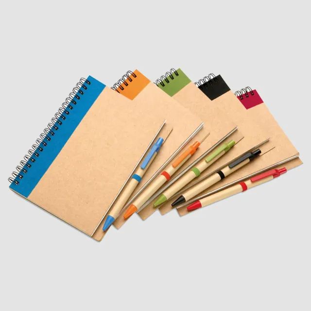 3BPRO IT3775 taccuino spiralato carta riciclata con penna