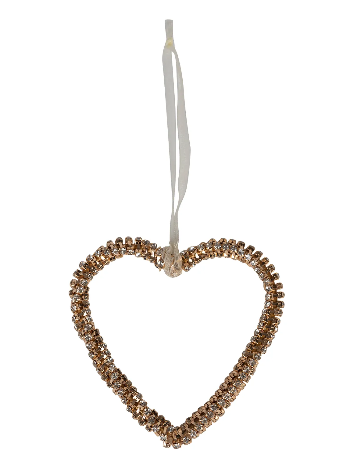 Wibra pendente natale strass oro con nastro raso