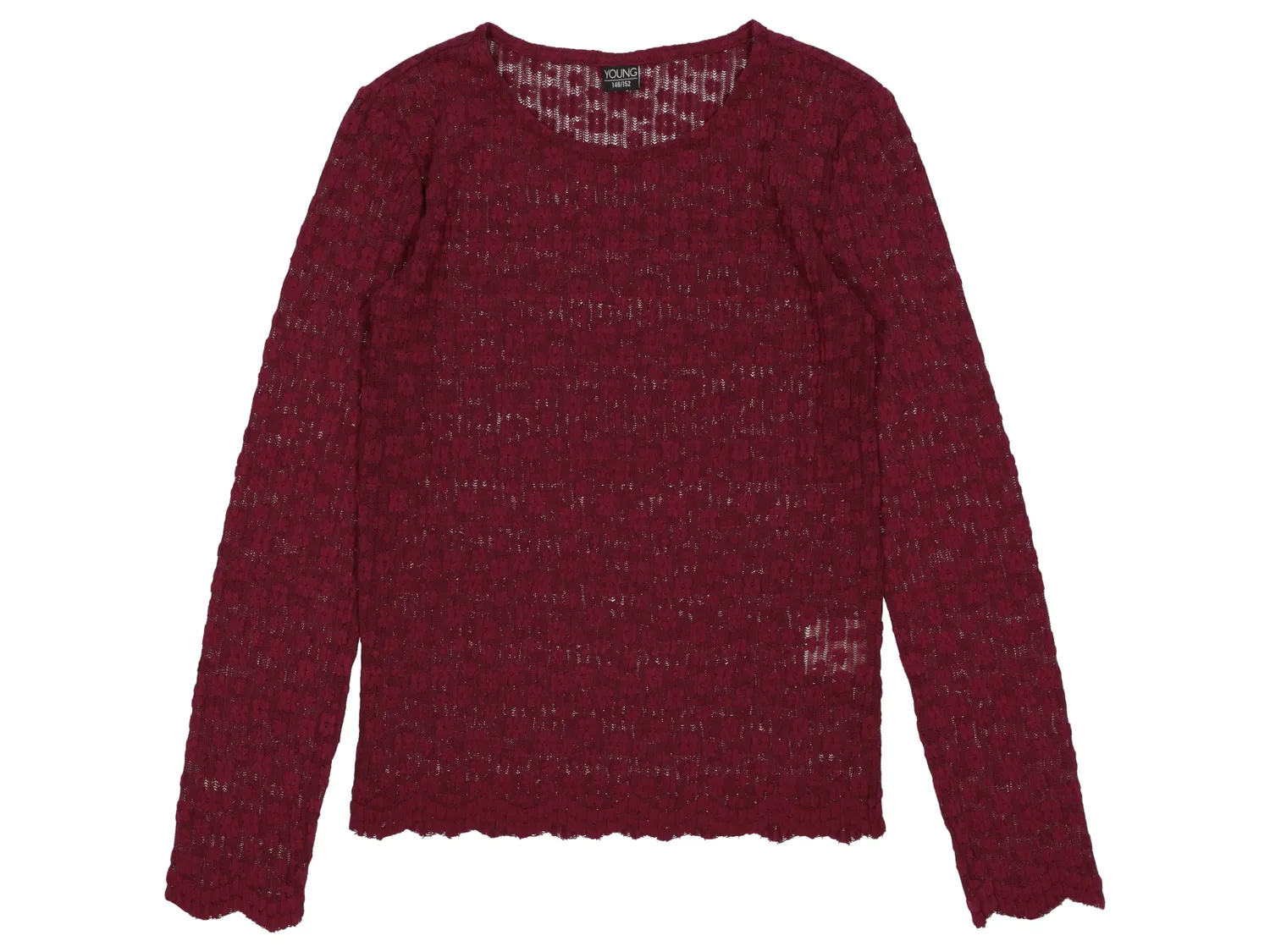 Wibra T-shirt Bambina in Pizzo Manica Lunga