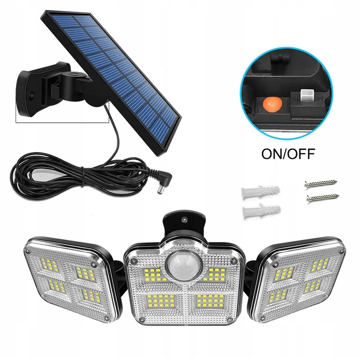 ADAMANTA Solar Sensor Light 379 lampada solare con sensore e telecomando