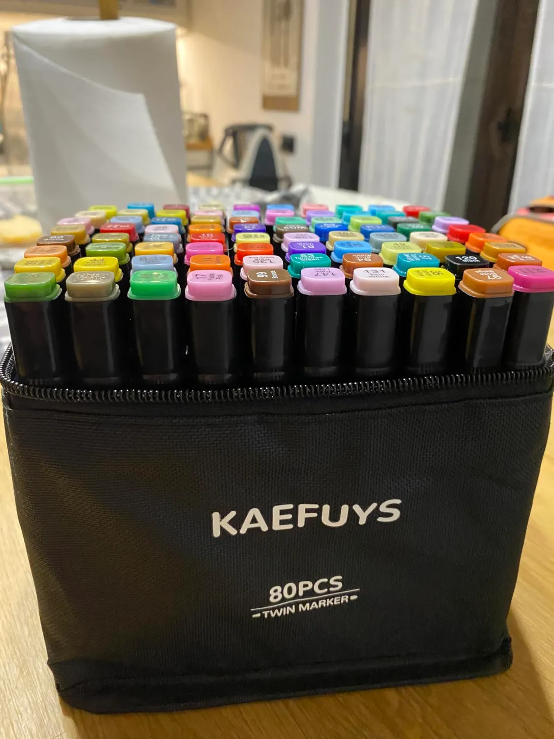KAEFUYS Pennarelli 80 Colori Doppia Punta Alcool