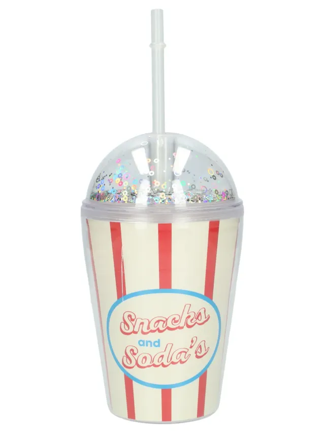 Wibra Bicchiere cannuccia popcorn 350 ml