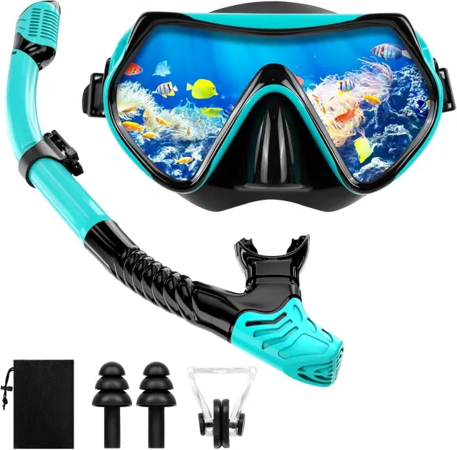 Kaefuys set snorkeling maschera subacquea 180°
