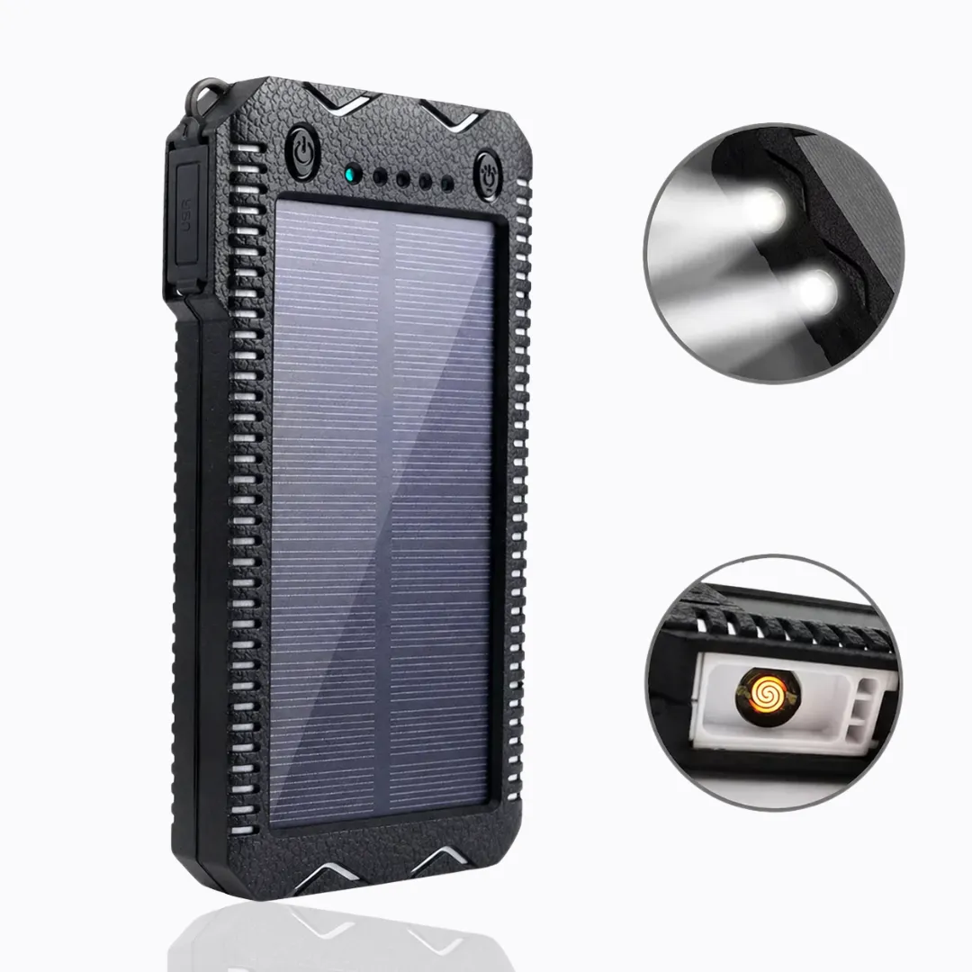 ADAMANTA 581 powerbank solare 20000 mAh con luci LED