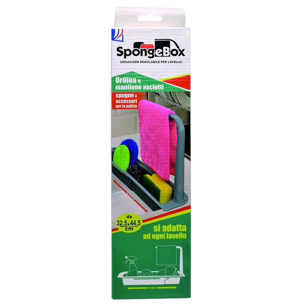 Euromarketing Spongebox organizer lavello regolabile fori scarico