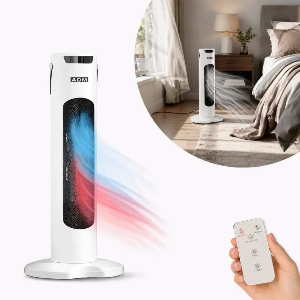 ADAMANTA ADM Termoventilatore Ceramico Oscillante 1500W