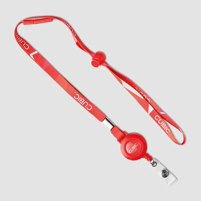 3BPRO ML1020 lanyard poliestere 90 cm con avvolgibadge