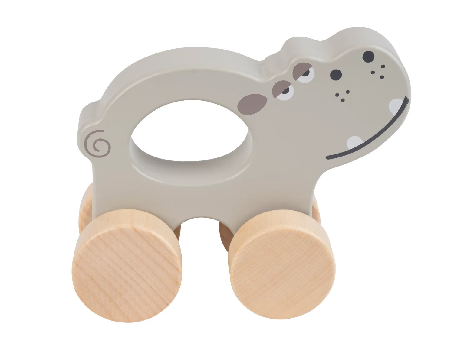 Wibra Animaletto Legno con Ruote 12 cm Giocattolo