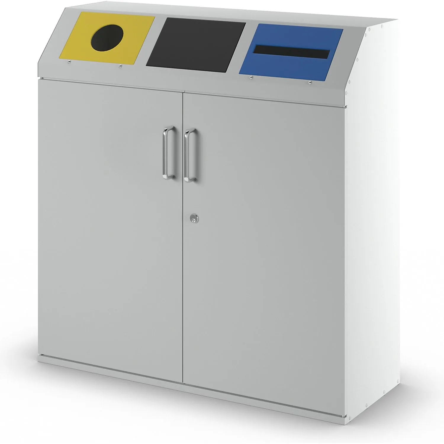 Kaiserkraft eurokraft pro armadio raccolta differenziata 3 x 80 litri in acciaio